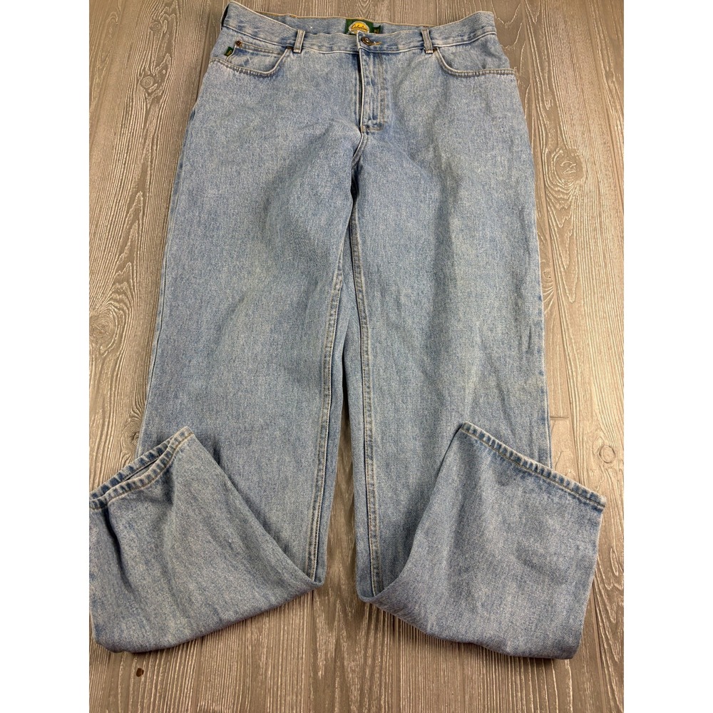 Cabela's Mens Jeans 38x36 Blue Denim Medium Wash 100% Cotton Straight Relaxed